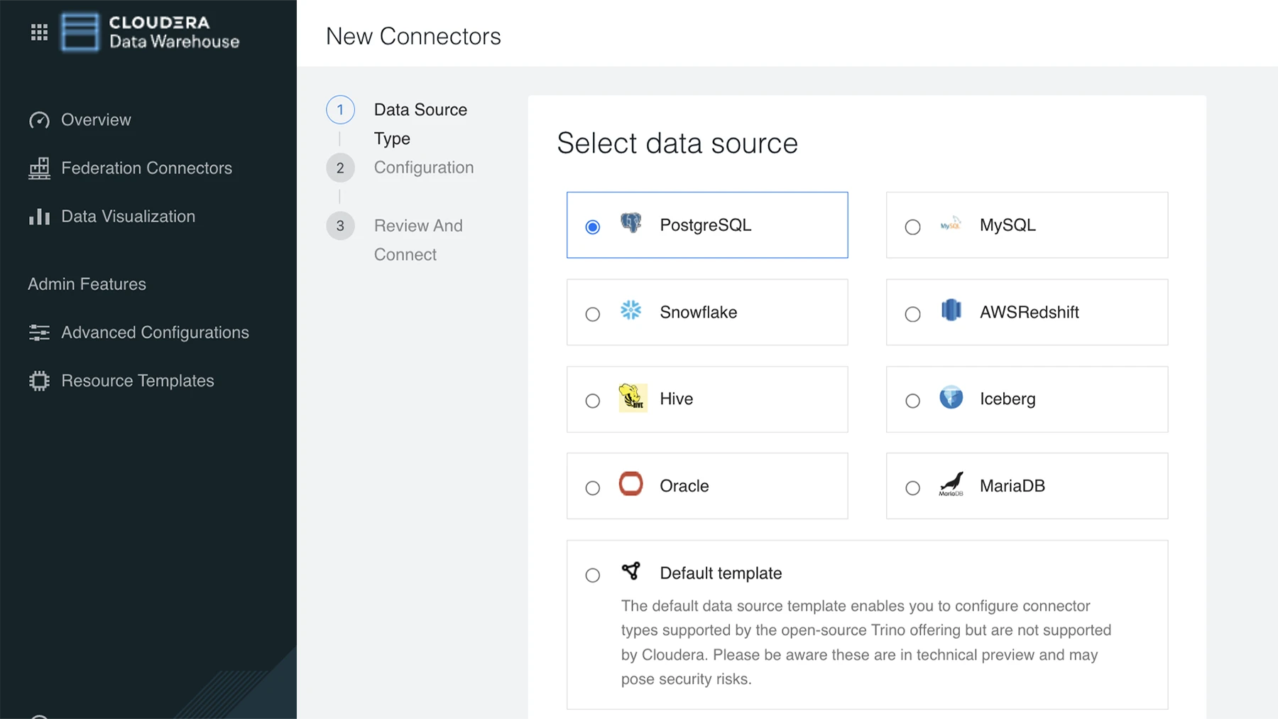 Cloudera Data Warehouse Connectors 제품 스크린샷