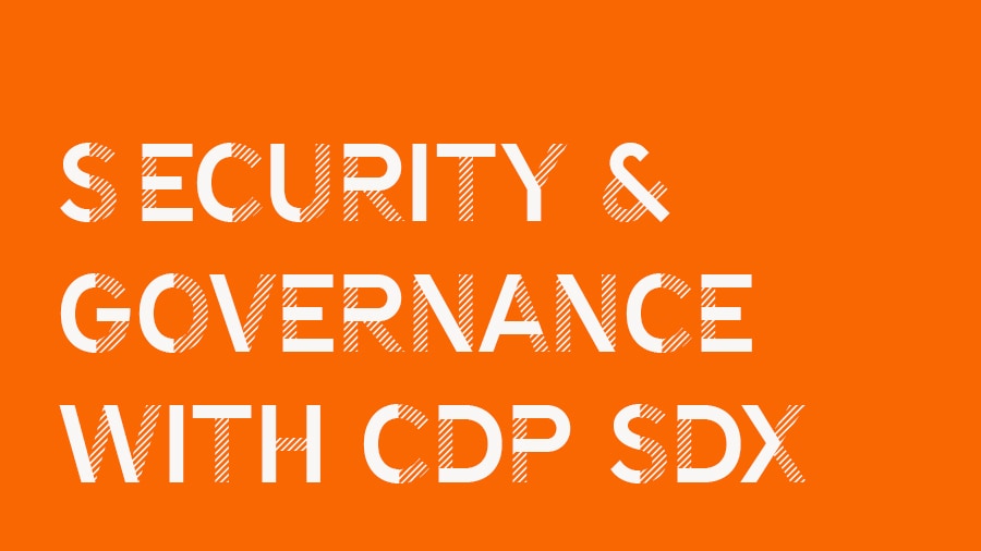 CDP SDX를 통한 보안 및 거버넌스