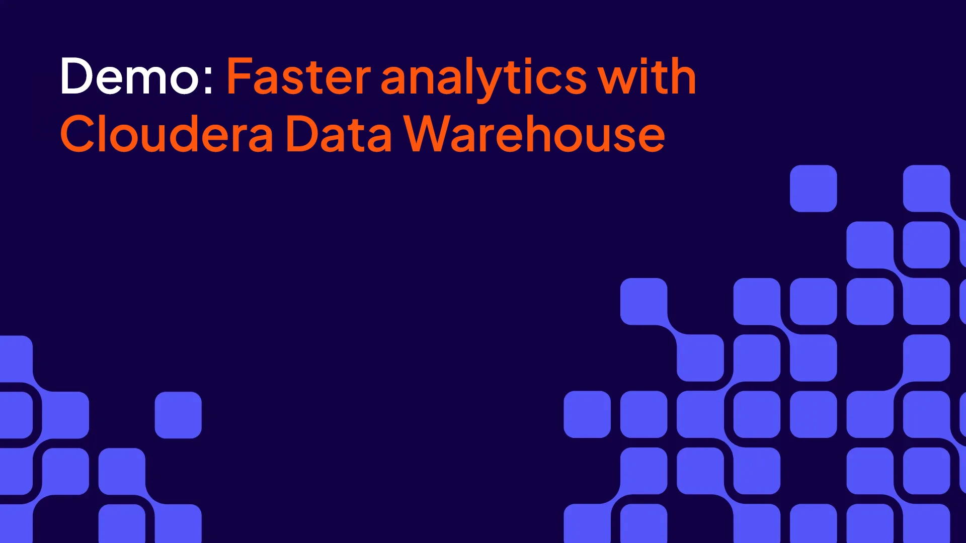 Data Warehouse 고속 분석 데모 동영상썸네일