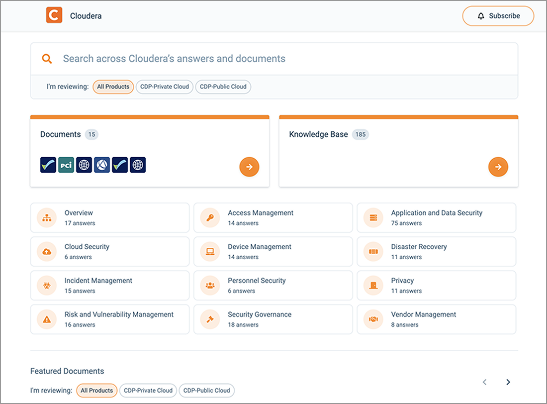 고객 보안 센터 스크린샷